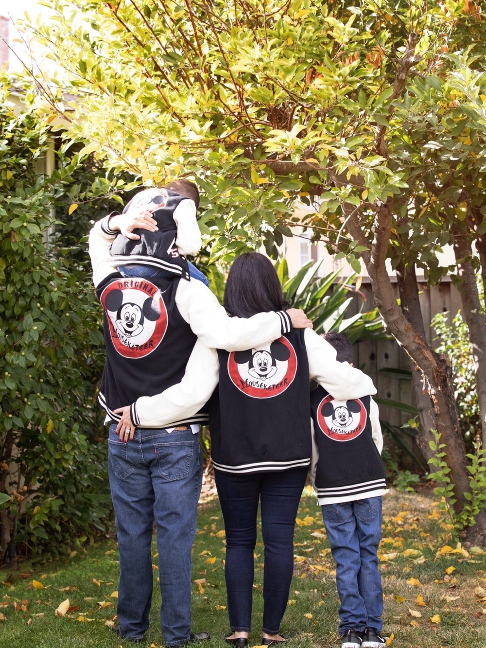Disney Black and White Mickey Mouse Varsity Jacket with Red Patch